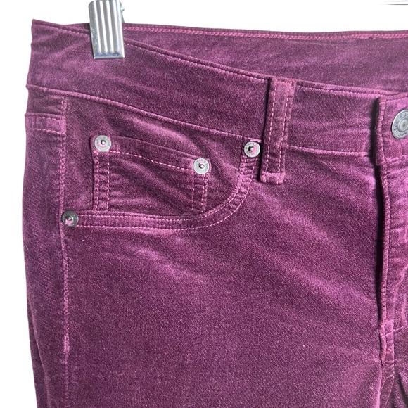 Rag & Bone Burgundy Velvet Skinny Jeans Size 28 - Picture 6 of 13